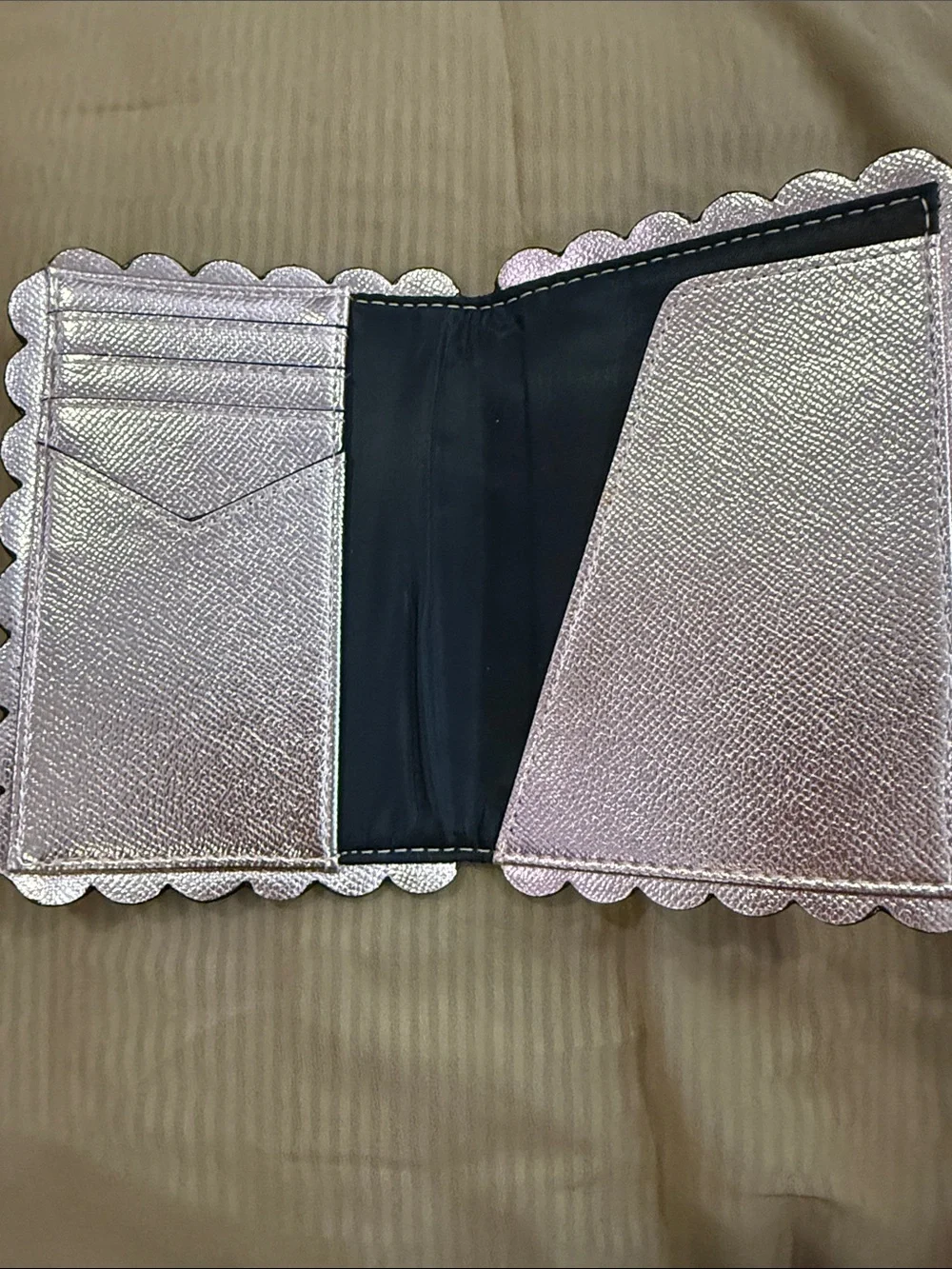 Victoria's Secret Iridescent Scalloped Cutout Passport holder/wallet - Picture 4 of 4